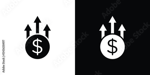High revenue icon collection. line stroke icon. EPS 10