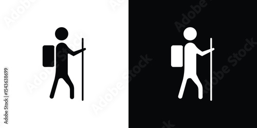 Hiking icon collection. line stroke icon. EPS 10