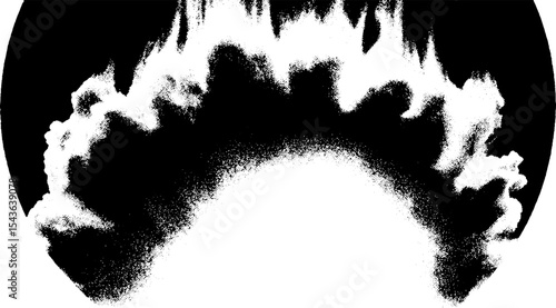 Dynamic incendiary round with flame trail against black background for creative design
