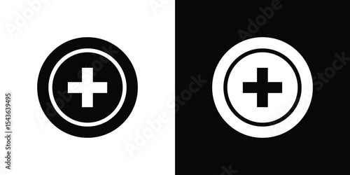 Hospital sign icon collection. line stroke icon. EPS 10