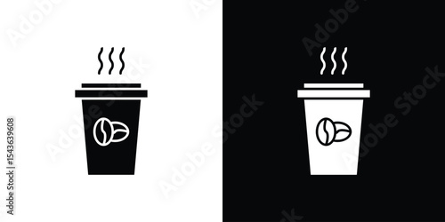 Hot coffee cup icon collection. line stroke icon. EPS 10