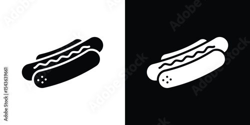 Hot dog icon collection. line stroke icon. EPS 10