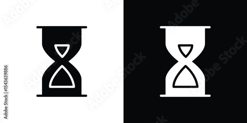 Hourglass end icon collection. line stroke icon. EPS 10