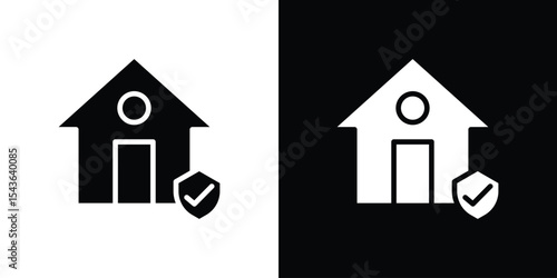 House insurance icon collection. line stroke icon. EPS 10