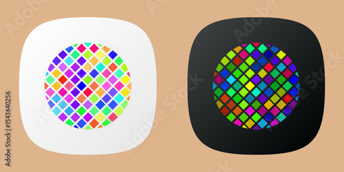 Color picker black and white app icons. Color palette app icons