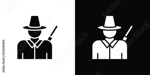 Hunter icon collection. line stroke icon. EPS 10