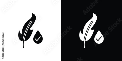 Hypoallergenic tested icon collection. line stroke icon. EPS 10
