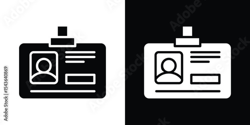 ID card icon collection. line stroke icon. EPS 10