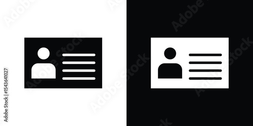 Identity card icon collection. line stroke icon. EPS 10
