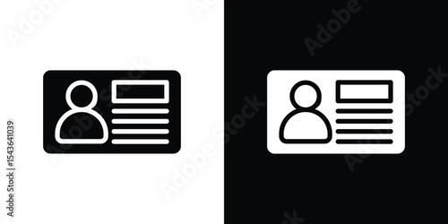 Identity card icon collection. line stroke icon. EPS 10