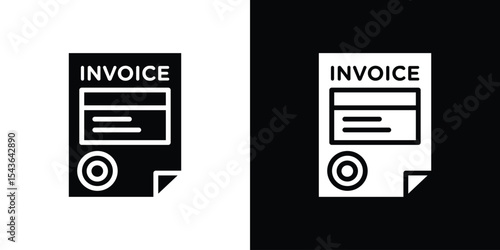 Invoice icon collection. line stroke icon. EPS 10