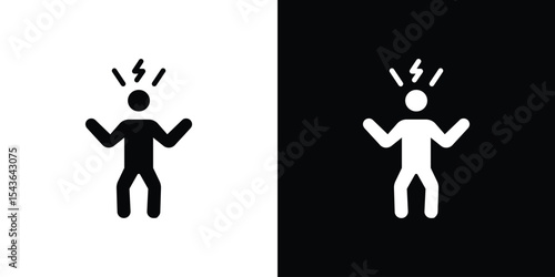 Irritated human icon collection. line stroke icon. EPS 10