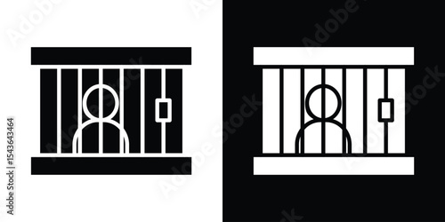 Jail icon collection. line stroke icon. EPS 10