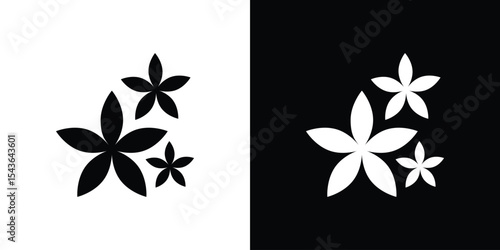 Jasmine icon collection. line stroke icon. EPS 10