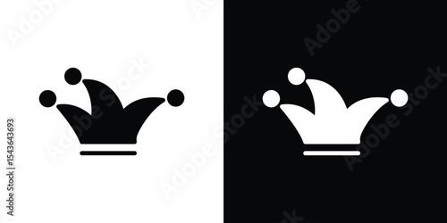 Jester hat icon collection. line stroke icon. EPS 10