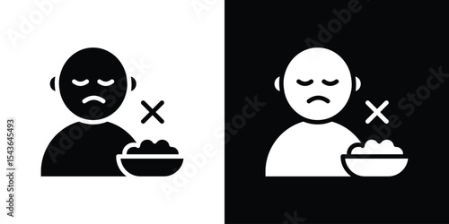 Lack of appsetite icon collection. line stroke icon. EPS 10