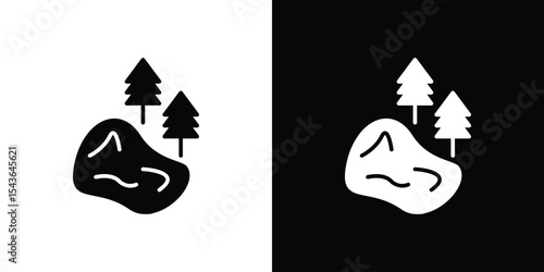Lake icon collection. line stroke icon. EPS 10