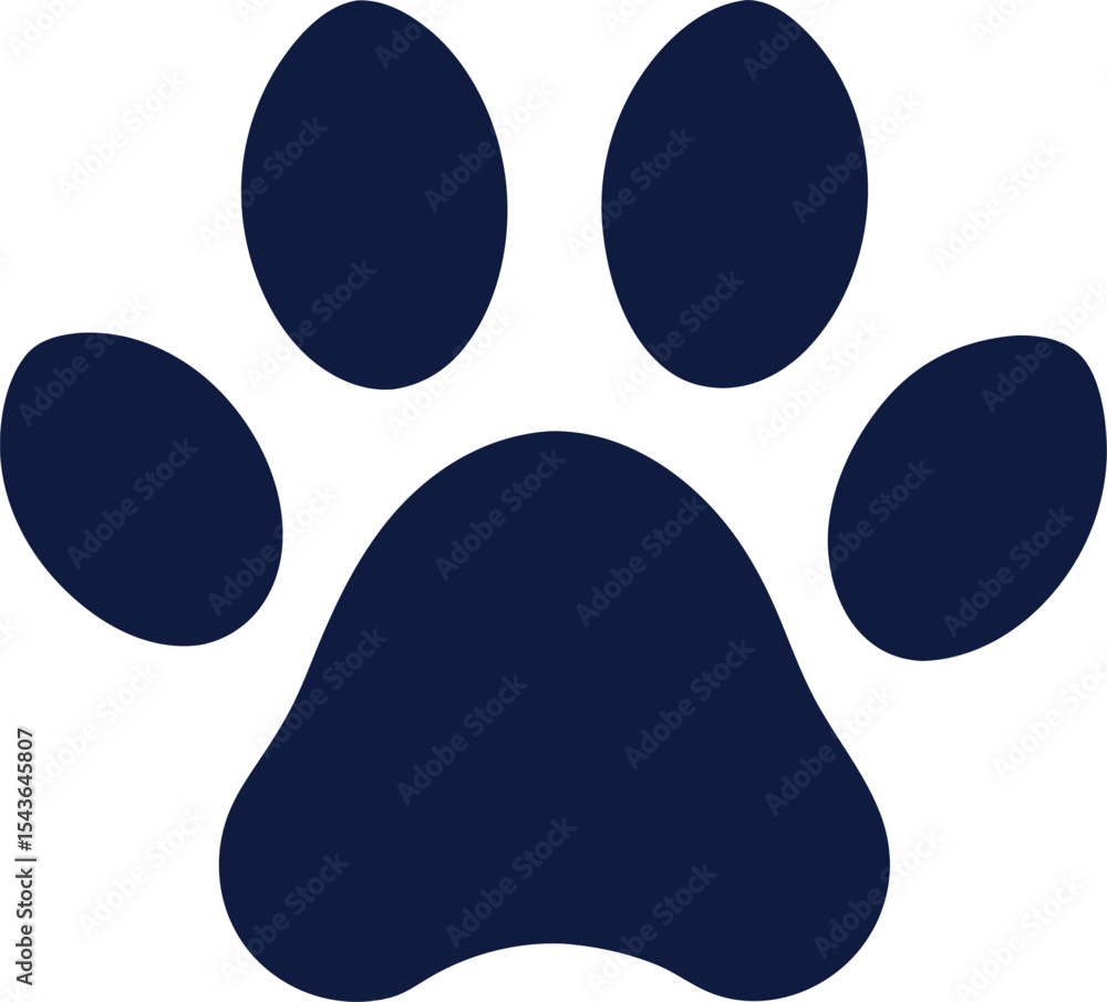 Dog paw print on transparent background Dog paw print on transparent background