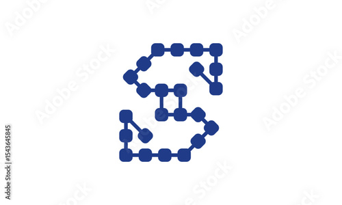 Letter S Circuit Tech Logo Design – Modern S Logo with Integrated Circuit Lines for Technology and Innovation Branding