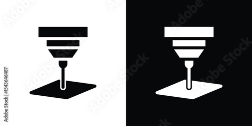 Laser machine icon collection. line stroke icon. EPS 10