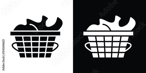 laundry hamper icon collection. line stroke icon. EPS 10