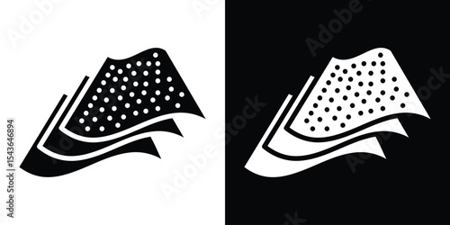 layer of fabric icon collection. line stroke icon. EPS 10
