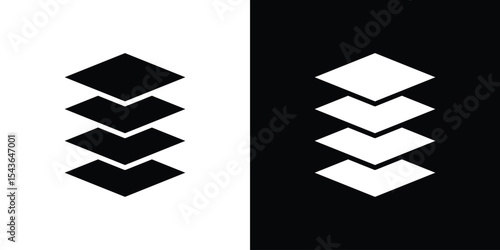 Layers icon collection. line stroke icon. EPS 10