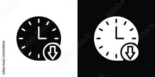 Less time icon collection. line stroke icon. EPS 10
