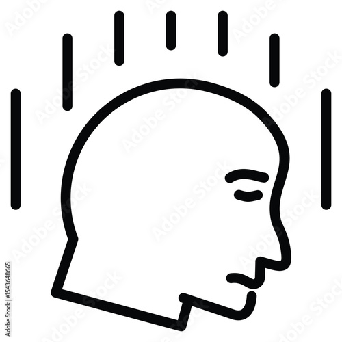 Extreme Fatigue Icon Line Vector Illustration