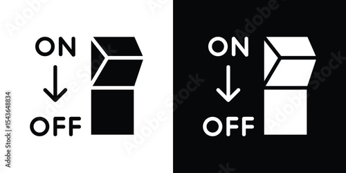 Light switch off icon collection. line stroke icon. EPS 10