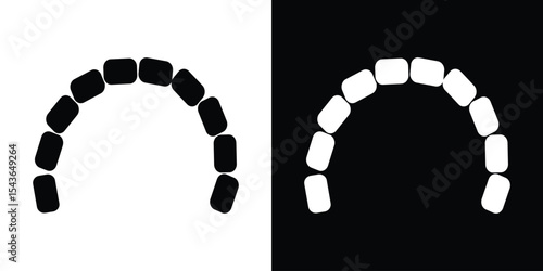 Lingual braces icon collection. line stroke icon. EPS 10