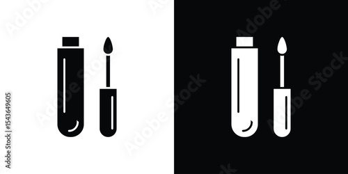 Lip gloss icon collection. line stroke icon. EPS 10