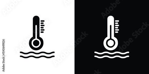 Liquid temperature icon collection. line stroke icon. EPS 10