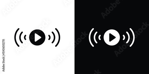 Live streaming icon collection. line stroke icon. EPS 10