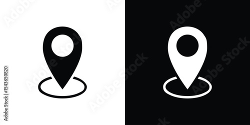 Location pin icon collection. line stroke icon. EPS 10