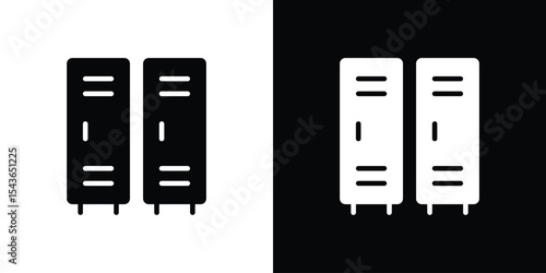 Locker icon collection. line stroke icon. EPS 10