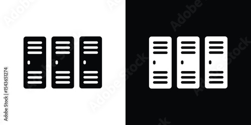 Locker icon collection. line stroke icon. EPS 10