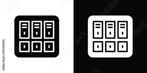 Lockers icon collection. line stroke icon. EPS 10