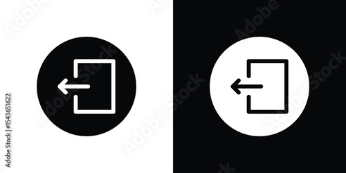 Log out icon collection. line stroke icon. EPS 10