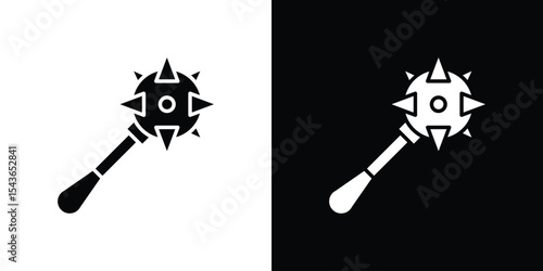 Mace icon collection. line stroke icon. EPS 10