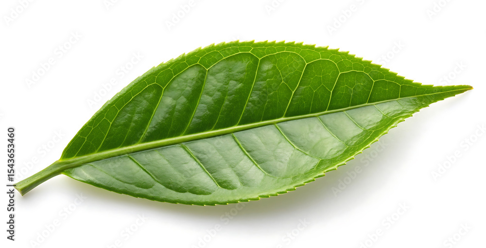 Obraz premium green leaf isolated on white
