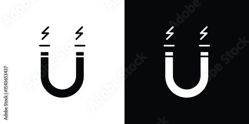 Magnet icon collection. line stroke icon. EPS 10