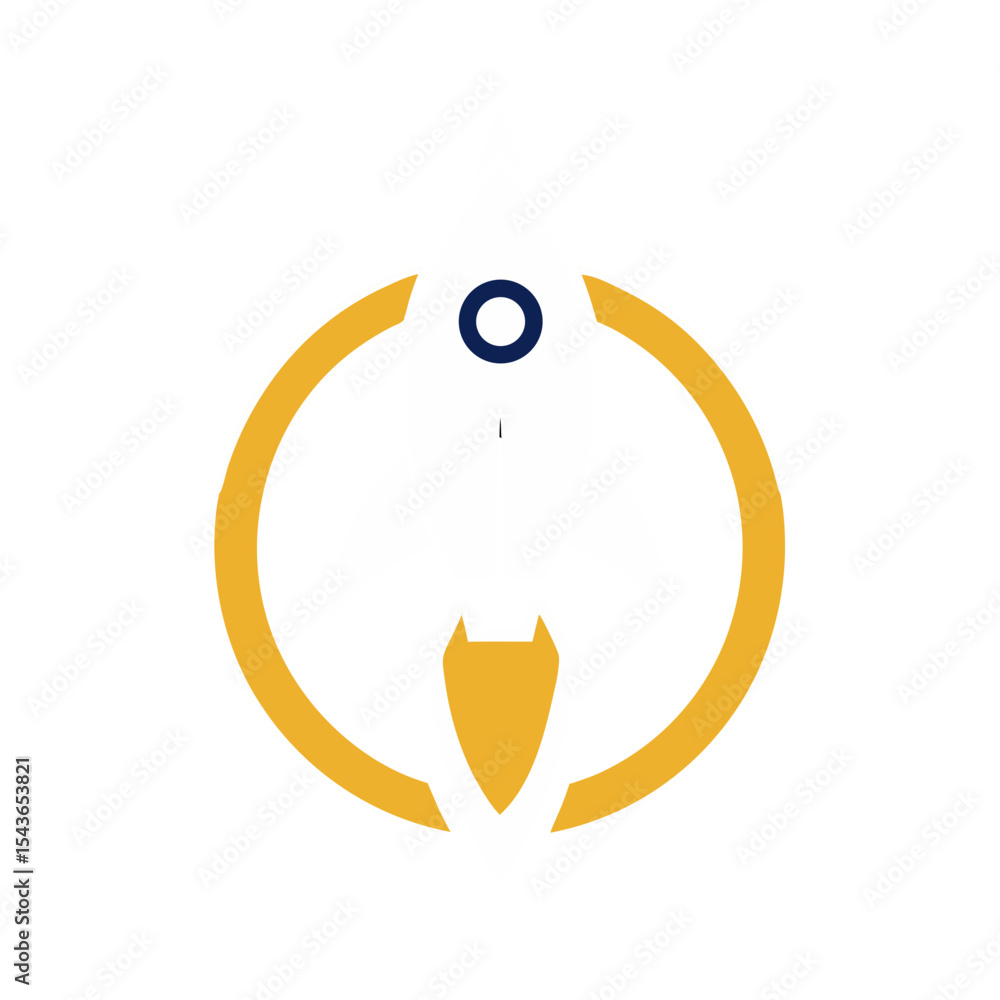Abstract rocket launch startup icon design Abstract rocket launch startup icon design