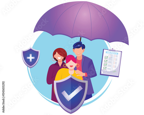 Family health insurance policy, covers medical expenses