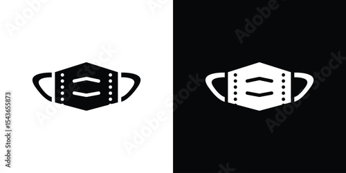 Mask face icon collection. line stroke icon. EPS 10