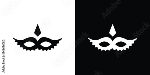 Mask for brazil carnival celebration icon collection. line stroke icon. EPS 10