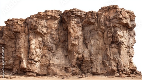 Wallpaper Mural Rugged rock face, textured brown cliffs Torontodigital.ca