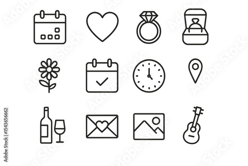 Symbols of love and celebration highlighting special moments and important milestones in life