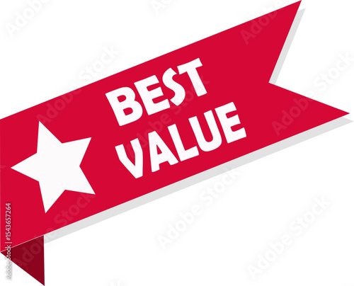 Best Value Red Ribbon Vector