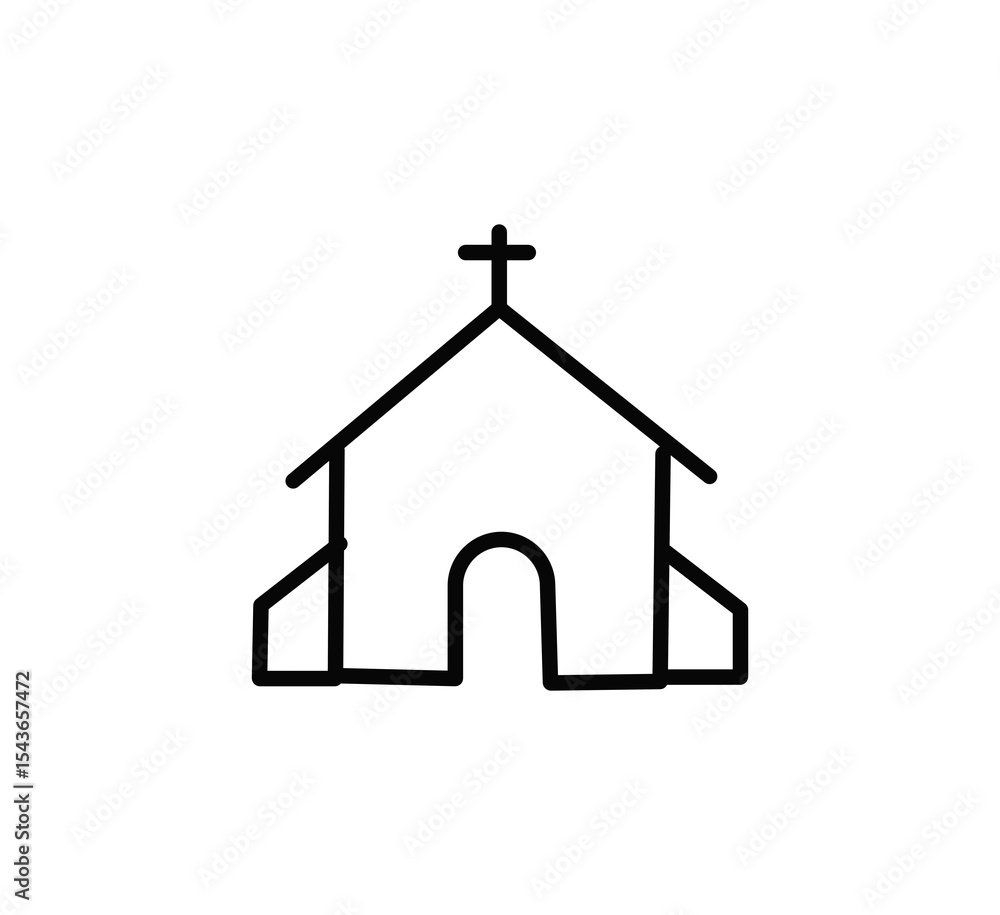 church icon vector illustration on white background church icon vector illustration on white background
